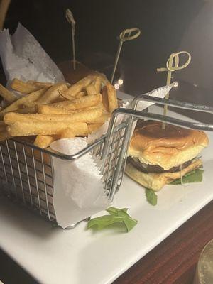 Beef Sliders & fries