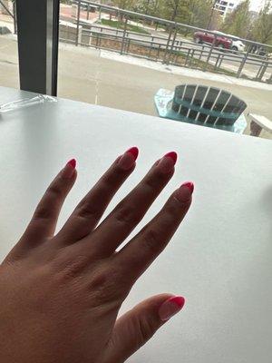 Pink French tip full set