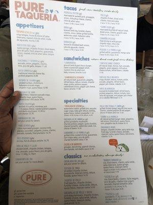 Front menu