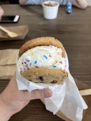 Ice cream cookie sandwich