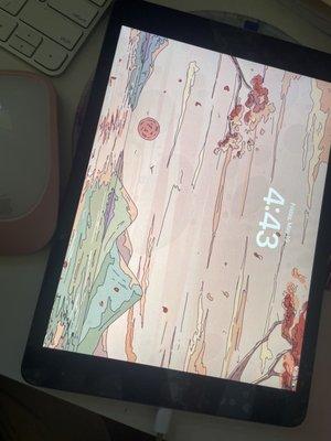 After Dariy's work: Fixed ipad screen, like new! As if ipad screen never cracked! I'm so happy with the results!!