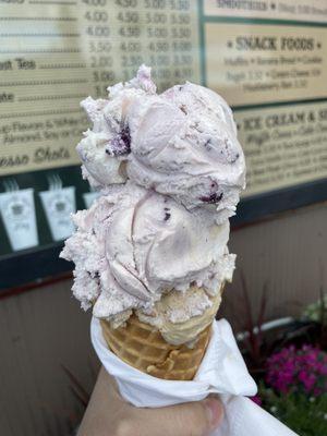 Huckleberry & coffee ice cream