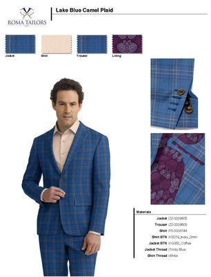 custom suit plaid pattern with custom lining and buttons www.romatailorsllc.com