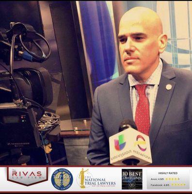 Attorney José I. Rivas in a interview with Univision!