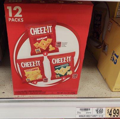 The 12 pack for $4.99.