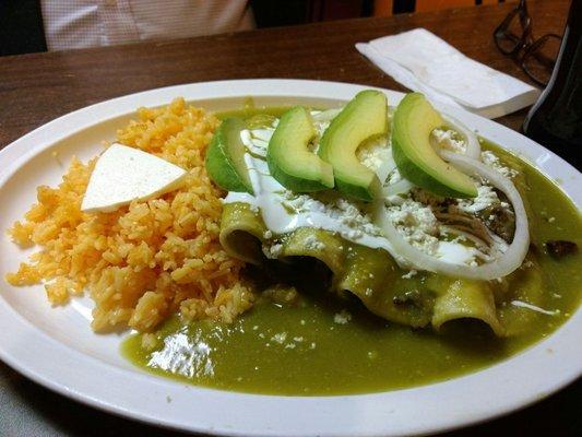 Enchiladas verdes