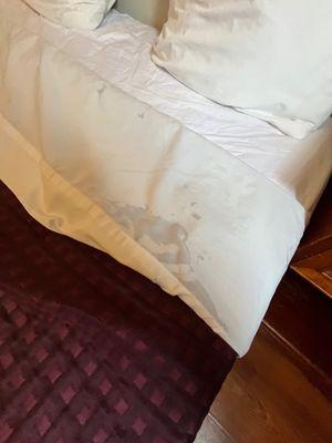 Oil on bedsheets