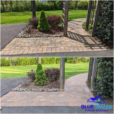 Paver Hardscape Cleaning, Sanding and Sealing in Collegeville, PA.  
 www.bluewater-powerwashing.com