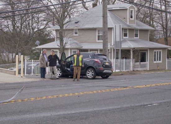 The driver was very lucky... and needs some wonderful Quick Chek coffee!