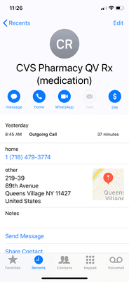 on hold with the CVS in Queens