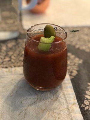 Bloody Mary mix w all the fixings (we provided the vodka)