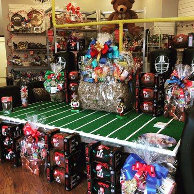 Super Bowl display  #Super Bowl #houston #Texas #giftbaskets