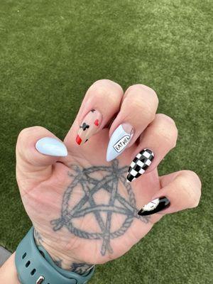 Builder gel: Alice in Wonderland inspired design