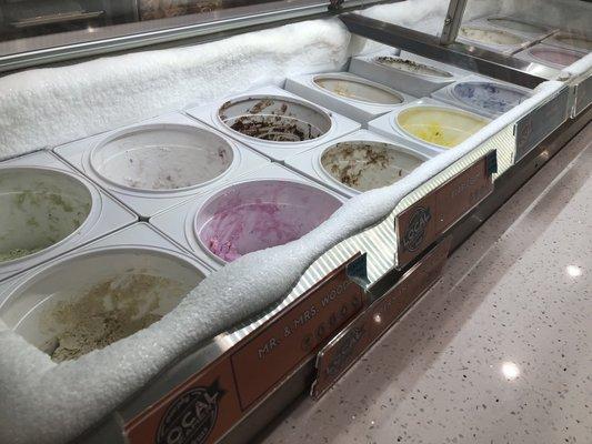 Ice cream menu