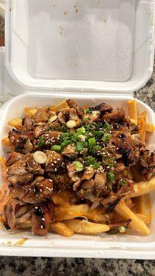 Teriyaki Fries with chicken