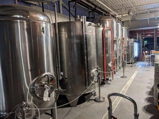 The newer brewing area behind the bar.