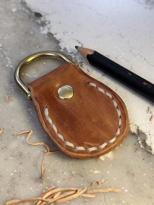 My fist leather keychain