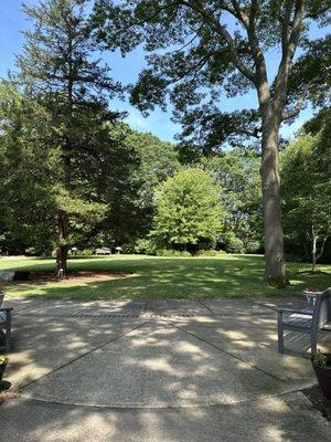 The garden across the street in the parking lot is just ideal.