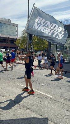 Runday Nights flag at LA Marathon- 3/17/24