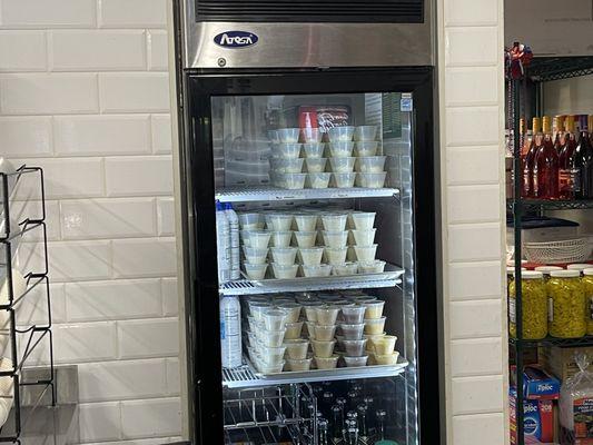 Kind of looks like a self service sauce refrigerator. another distraction that makes you feel like you're in the kitchen.