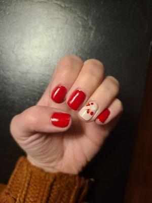 Valentine's Day nails.