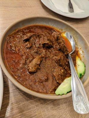 Rendang Beef. $21. Beef tenderloin simmered in a blend of spices and coconut milk.