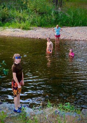 Wading in Lolo Creek