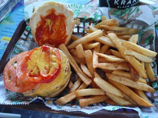 Burgers and Caribbean Cooler