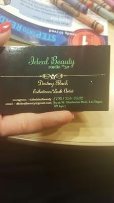 Her business card!