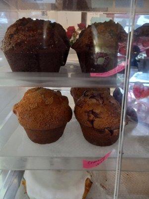 Huge muffins prepared fresh every day!  Very tasty!!