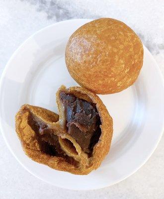 Chapssal: Korean Glutinous Rice Ball Doughnuts w/ red bean filling | 2 pc - $4.50