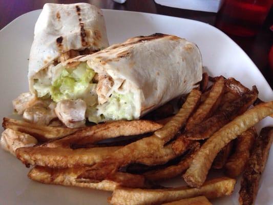 Grilled chicken caesar wrap