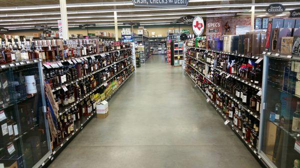 Whiskey aisle. Lotta.