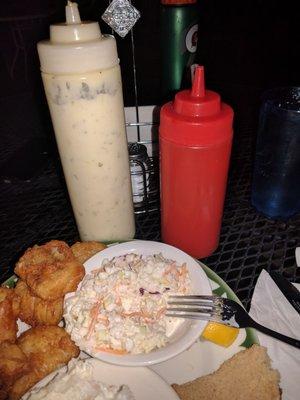 Tartar sauce... Ketchup bottle for scale