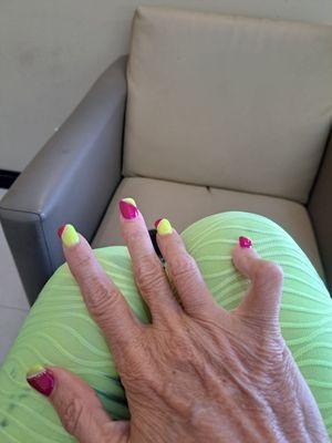 I love Vee at regal nails salon . She's awesome freehand decorating fingers and toes match ty ms.vee