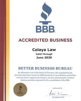 We are proud to be an accredited business with the Better Business Bureau again this year!