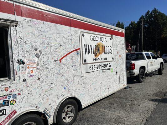 Sign the Waylow truck while you wait for your food.