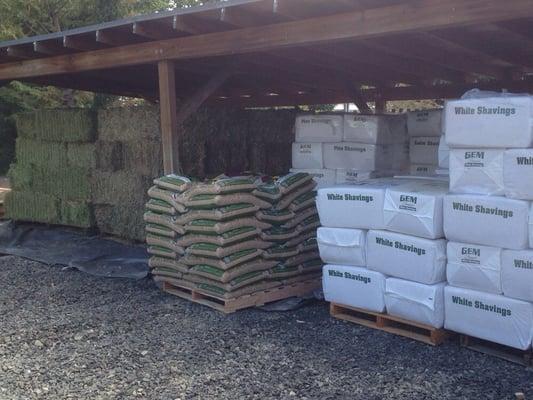 We also have Hay, Shavings, and more feed!