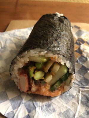 One half of a Sushiritto