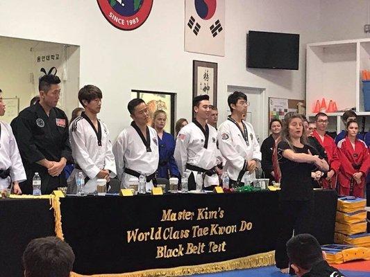 Black Belt Testing Board of judges: August 2018