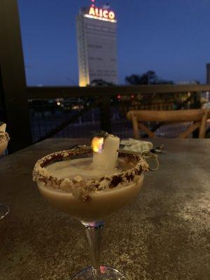 S'mores cocktail on the patio