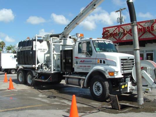 Vac Truck Cleaning Storm Drains