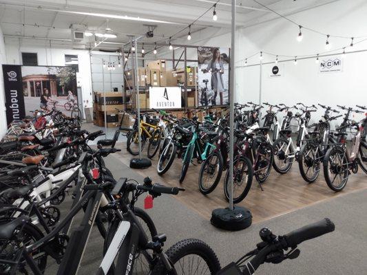 We have over 3200 SF of Ebikes in Stock. Two show room areas.