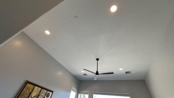 Adding LED recessed lights in a bedroom