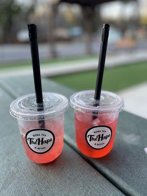 Strawberry & watermelon lemonades