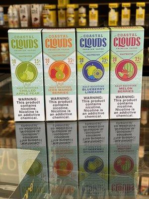 New Flavors from Coastal Clouds Salt Nic available in 35 and 50mg