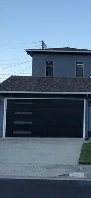 New modern garage door