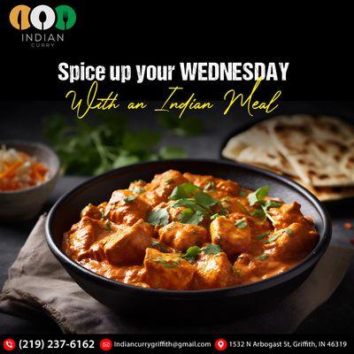 Spice up your Wednesday with authentic Indian flavors!  Order online now at #IndianCurry and savor the taste of India at home.