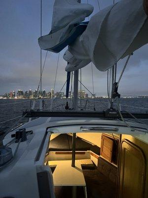 Front deck and view of the city