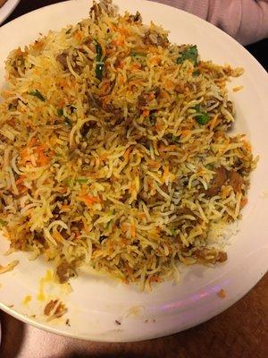 Biryani. Perfectly spiced.